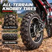 50cc Gas Dirt Bike for Kids 8-14, 2-Stroke Engine Mini Dirt Bike & Pit Bike, Dual Disc Brakes, Pull Start, 10 Inch Off-Road Tires, 25MPH Youth Motocross, Black