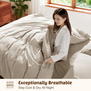 100% Linen Duvet Cover Set King Size,Durable Comforter Cover