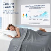 Cooling Comforter for Hot Sleepers, King 106x90, Medium Gray Cooling blanket feel, Q-Max >0.4 cool touch, double-sided cooling, Sorona fill, for night sweats, lightweight & breathable
