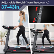 3.5 HP Treadmill with 20% Auto Incline for Home, Heavy Duty 400lb Capacity