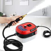 High Pressure Steam Cleaner, 2500W Portable High Temp Bathroom Power Steamer Cleaning Machine For Home Use Grout Tile Kitchen Grease Car Detailing Engine (110V, Red)