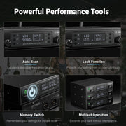 Dual UHF Auto Scan Handheld Wireless Microphone System PTU-71-2H