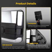 Pickup Towing Mirrors Pair Replacement For For 2014-2018