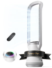 Smart Tower Fan for Bedroom, 40”-45” Adjustable Height, 9 Speeds