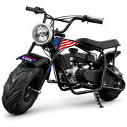 Mini Bike 99cc Gas Powered 4-Stroke Engine, 3.5HP Off-Road Trail Motorcycle, Mini Dirt Bike with Headlight, Pull Start for Outdoor Riding (Black)