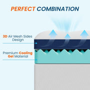 4 Inch Memory Foam Dual-Layer Mattress Topper Queen Size - 2Inch 1000GSM Quilted Pillow Top with Down-Alternative + 2Inch 5-Zone Egg Crate Memory Foam（60"x80"）