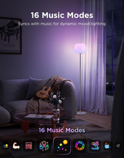 Lantern Floor Lamp, Halo Gradient RGBIC Smart Corner Lamp for Bedroom