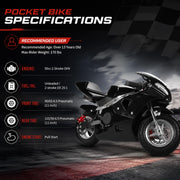 50cc Mini Motorcycle, Gas Pocket Bike for Teens, 2-Stroke Mini Dirt Bike