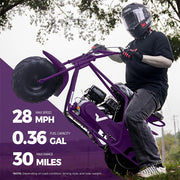GMB100 Basic Mini Bike 99cc 4-Stroke Off Road for Teens Adults 220 LBS