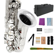 Tenor Saxophone B Flat for Beginners Sax Full Kit with Pads Cushions,Hard Carrying Case,Neck Strap,Reeds,Cleaning Cloth & Rod,Mouthpiece,Gloves Gold