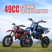 50cc Dirt Bike Gas Powered 2 Stroke Powerful Off Road Pit Bike for Kids (Red M)