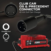 48 Volt Golf Cart Battery Charger for Club Car Precedent & DS Golf Carts - 48V 15AMP for Lead Acid, LiFePO4, Lithium Batteries