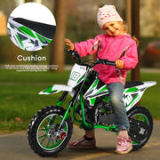 50CC 2 Stroke Kids Dirt Bike,Gas Powered Mini Motorcycle for Kids,330Lbs Load Capacity Pit Bike with EPA Certificate,Minibike with Front Rear Disc Brakes,Motocross with 35 MPH (2026 Jungle Green)