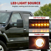Towing Mirrors Compatible with 2007-2014 F150 Series Pickup