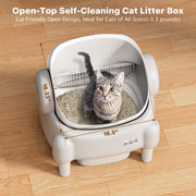 Paruuntys Automatic Litter Box,Safety Sensor,App Control,Open-top Design