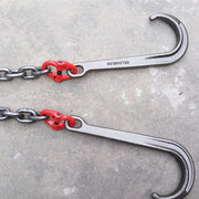 Heavy Duty 42 Tow Rope with J Hooks - 5t Recovery Tow Chain & Towing Bridle, Includes 15 & 4 Alloy Hooks for Off-Road Vehicle Towing 5t