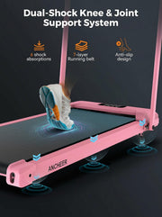 Walking Pad with Handle Bar, 3.0HP Foldable Walking Pad Treadmill with 12% Incline, 320 LBS Portable Treadmill with Shock Absorption for Home Office Small Spaces