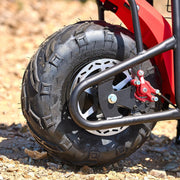 Mini Bike 99cc Gas Powered 4-Stroke Engine, 3.5HP Off-Road Trail Motorcycle Build-in Headlight, Mini Dirt Bike with Headlight, Pull Start for Outdoor Riding