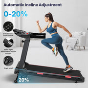 Walking Pad Treadmill with Incline and Height Adjustable Handle Bar