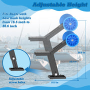Boat Trailer Winch Post with Bow Stop Roller, 1200lbs Winch Included