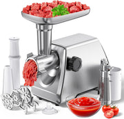 Electric Meat Grinder & Tomato Sauce Press Maker with Strainer - Heavy Duty Food Mill Machine for Grinding Meat, Making Tomato Sauce, Sausage, Kibbeh for Home Kitchen Use
