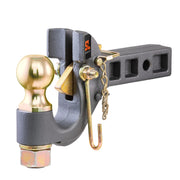 48406 SecureLatch Receiver-Mount 2-5/16-Inch Ball and Pintle Hitch Combination, 2-In Shank, 14,000 Pounds