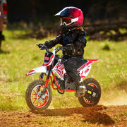 50cc 2-Stroke Kids Dirt Bike, Gas Powered Motocross Kids Mini Motorcycle, Off-Road Motorbike with Front & Rear Disc Brakes, Pull Start, 10-inch Anti-Slip Tires Mini Pocket Motorcycle 30KM/H