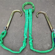 Heavy Duty 42 Tow Rope with J Hooks - 5t Recovery Tow Chain & Towing Bridle, Includes 15 & 4 Alloy Hooks for Off-Road Vehicle Towing 5t