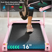 Small Walking Pad with Incline-Foldable Treadmill for Home Office