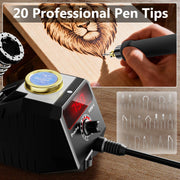 Wood Burning Kit,40W Wood Burning Pen with Adjustable Temperature 482°F–1382°F & Digital Display, Wood Burning Tool Kit with 20pcs Tips and Heat-Resistant Handle for Wood & Leather Crafts