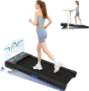 Walking Pad Treadmill 450 lb Capacity, Auto Incline Under Desk Treadmill