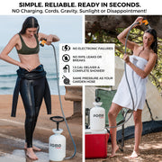 Portable Shower, 1.5 Gallon Camping Shower Multi-Use Sprayer w/Hand Pump High Pressure Surf Rinse Kit, Beach Shower, Camp Shower, Dog Wash, Car Shower, Portable Shower Pump 45 PSI - No Power Needed!