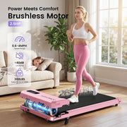 Small Walking Pad with Incline - Under Desk Treadmill with Vibration Plate