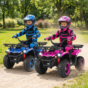 JOY 24V Kids ATV, Electric Ride On Quad, LED Headlights, Music, 5Mph Max Speed, Big Tires, Toddler 4 Wheeler, Ride On Toy Car with Front & Rear Storage, Gift for Boys Girls (Pink)