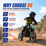 40cc 4-Stroke Dirt Bike, Kids Gas Dirt Bike, Gas Mini Bike