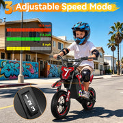 36V Electric Dirt Bike for Kids Ages 4-10, 700W Peak 15.5MPH, 3-Speed Modes