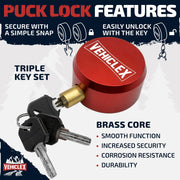 2-5/16-Inch Trailer Coupler Lock with Weatherproof Shield