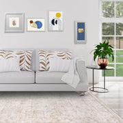 8x10 Area Rugs for Living Room Bedroom Dining Room Washable Beige White