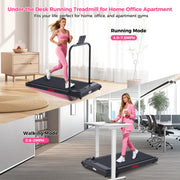 Walking Pad with Incline and Handle Bar, 2026 Upgrade Electric Small Walking Pads Treadmills with Handles, Compact Treadmills for Home Small Spaces, 3.0HP, 0.6-7.6MPH, 350LBS
