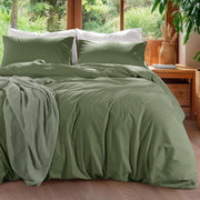 100% Linen Duvet Cover Set King Size,Durable Comforter Cover