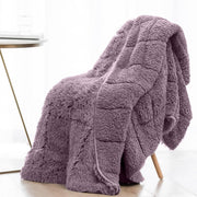 Weighted Blanket for Adult 80"x87" 15lbs Soft Long Plush Queen White