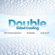 Double Sided Cooling Pillow for Hot Sleepers, Shredded Memory Foam Pillows King Size Set of 2, Adjustable Soft & Firm Gel Bed Pillow for Side, Back, Stomach Sleepers