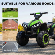12V Kids ATV Quad Car, 4Wheeler, Forward & Backward Function, Green