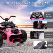 24V Kids ATV 3 Wheeler Ride on Motorcycle for Kids, Rose Pink