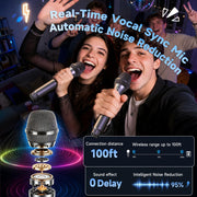 200W Karaoke Machine with Premium Wood Cabinet for Powerful Sound