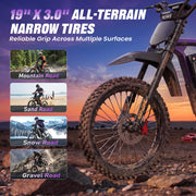 Electric Dirt Bike for Adults, 4700W, 50MPH, Off-Road Ebike