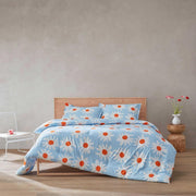 King Duvet Cover Set with Shams, Cotton, Button Closure