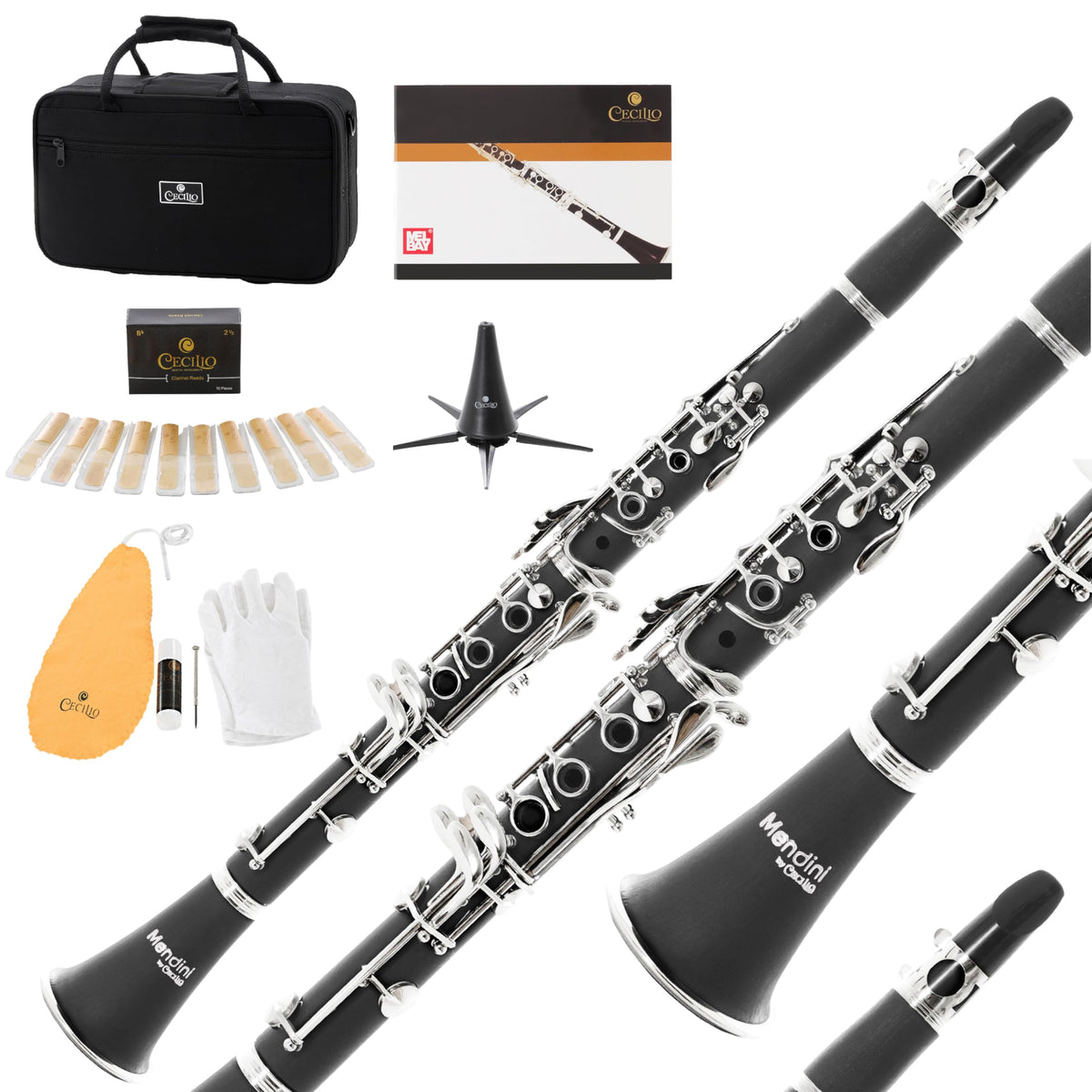 Ebonite Bb Clarinet Kit for Beginner - Black