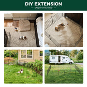 MiniPaws Dog Playpen, Indoor, Yard & RV Camping, 20" H, 8 Panels Portable, Expandable Layout, Tool-Free Setup, For Puppies & Small Dogs