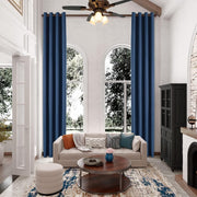 Linen Extra Wide and Extra Long Blackout Curtain 144 Inches Long Beige